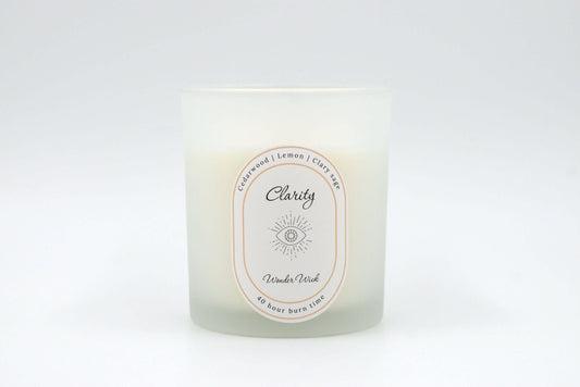Clarity without lid - Cedarwood, Lemon, Clary Sage | Aromatherapy Scented Candles | Wonder Wick